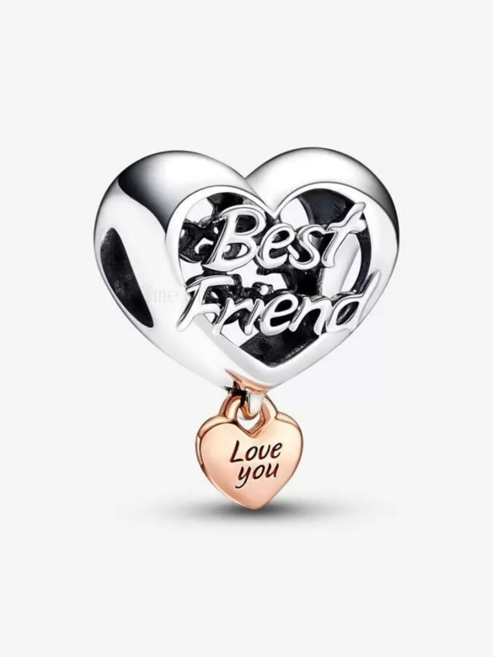 Pandora Love You Best Friend Heart Charm